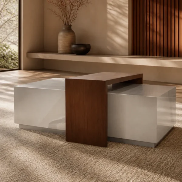 Mesa de Centro Cubo Mármol