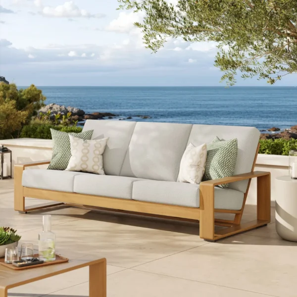 Lirienne apariencia madera blanco Sofá de Exterior Lirienne Apariencia Madera