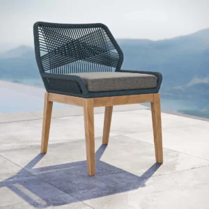Wellspring azul grafito Silla de Comedor Exterior Wellspring