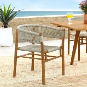 vienna curva Natural Silla de Comedor Exterior Vienna Curvo Set de 2
