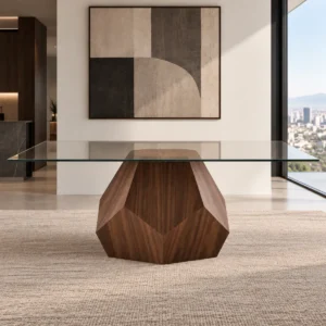 mesa de comedor diamante rectangular cristal Mesa de Comedor Diamante Rectangular
